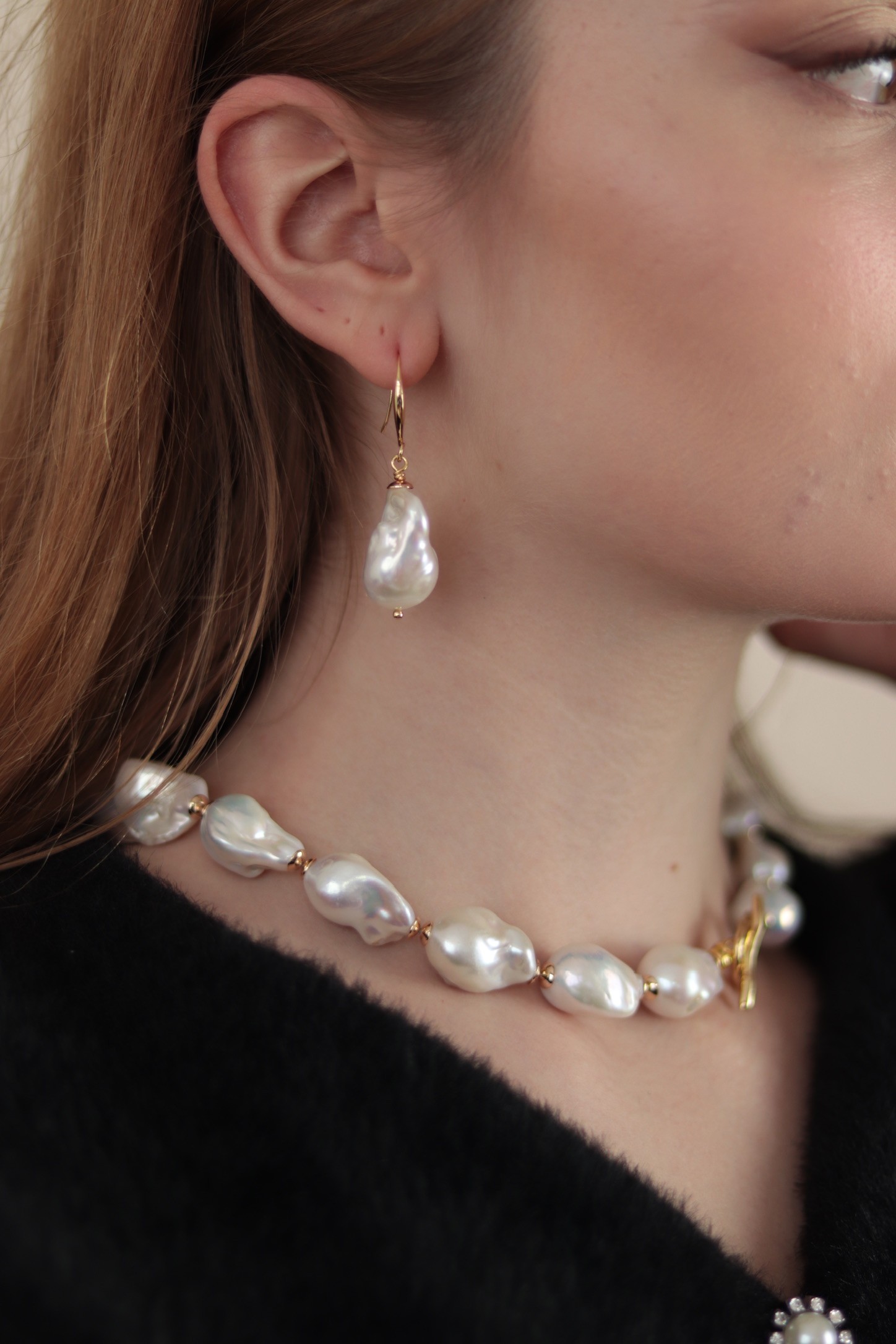 BAROQUE PREMIUM REAL PEARL EARRINGS