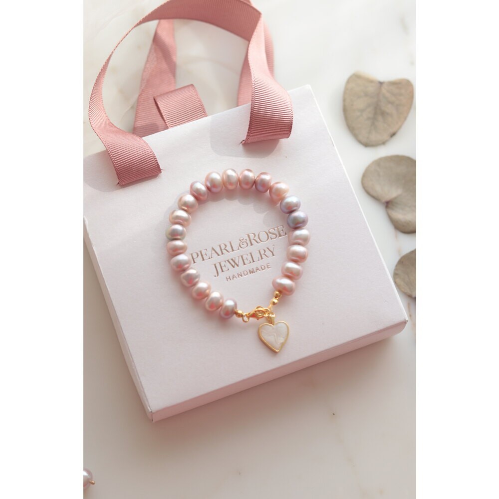 PINK & LILAC ANGELİNA REAL PEARL BRACELET