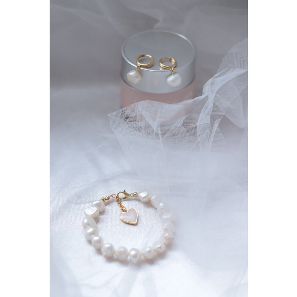 WHITE DIANA REAL PEARL SET OF 2