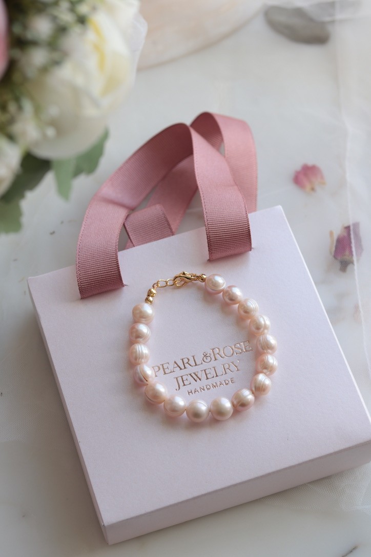 PINK VICTORIA REAL PEARL BRACELET