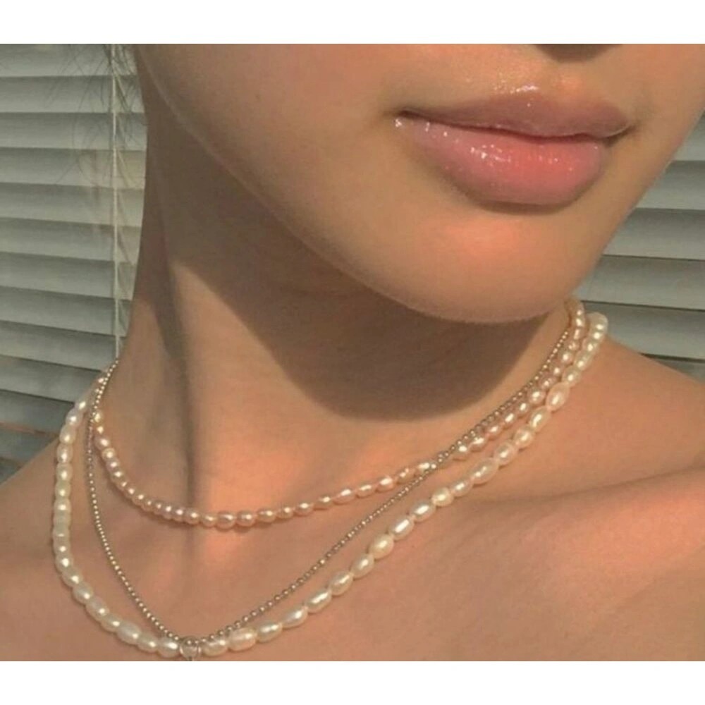 PINK NAIF REAL PEARL NECKLACE