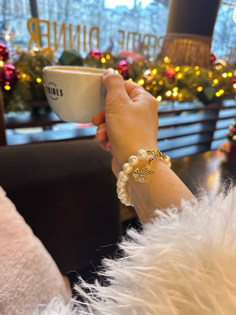 SHİNE KUĞU GERÇEK İNCİ BİLEKLİK