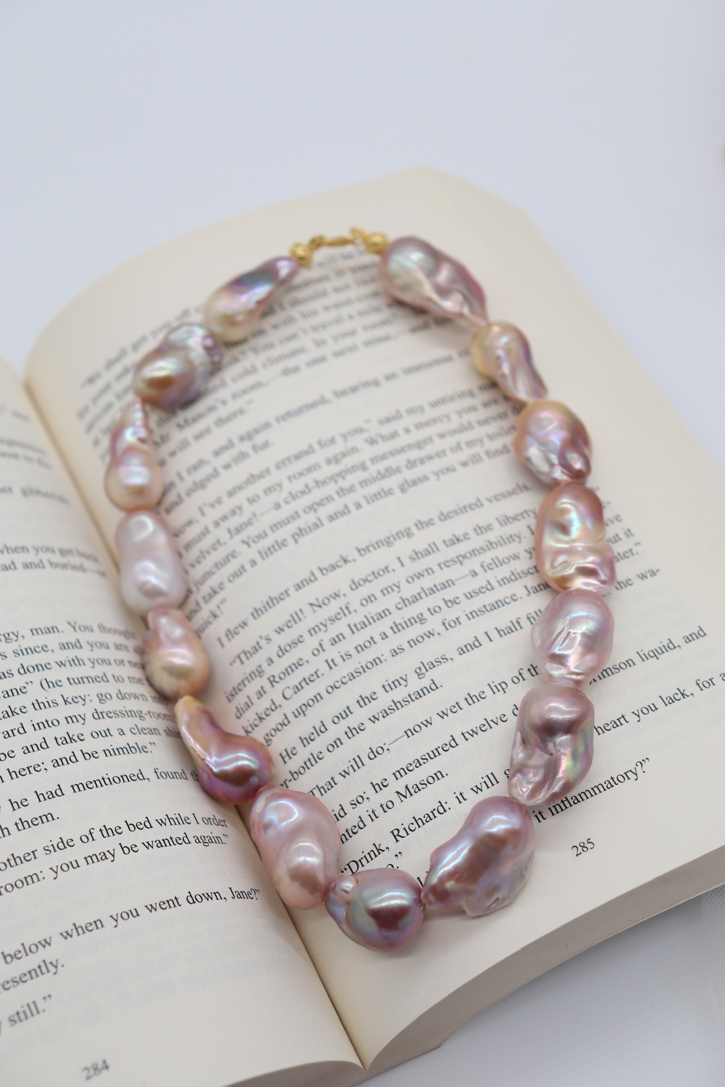 PINK JEWELERY BAROQUE REAL PEARL NECKLACE