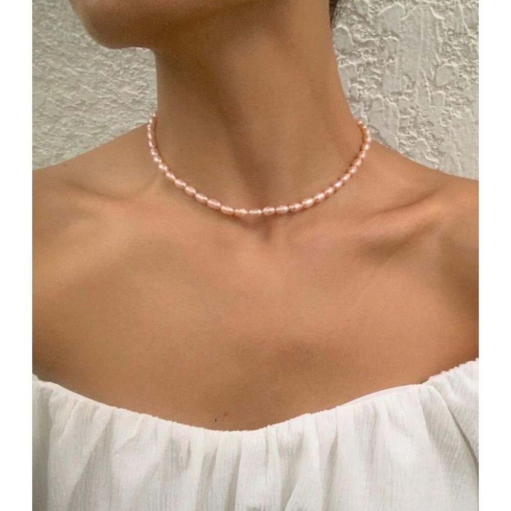 PINK NAIF REAL PEARL NECKLACE