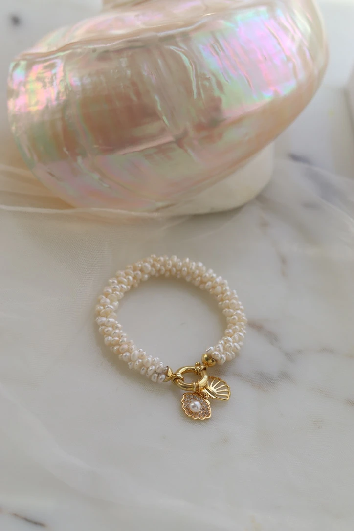 SARMAŞIK GÜMÜŞ GERÇEK İNCİ BİLEKLİK