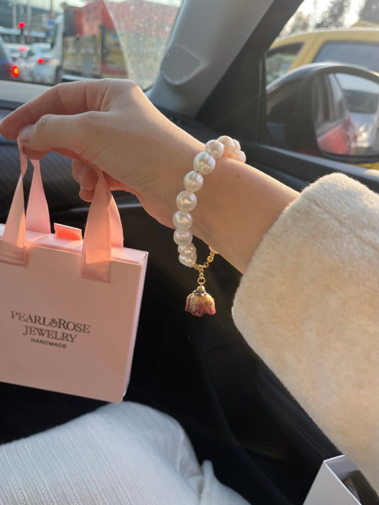 ROSE VİCTORİA PREMİUM REAL PEARL BRACELET