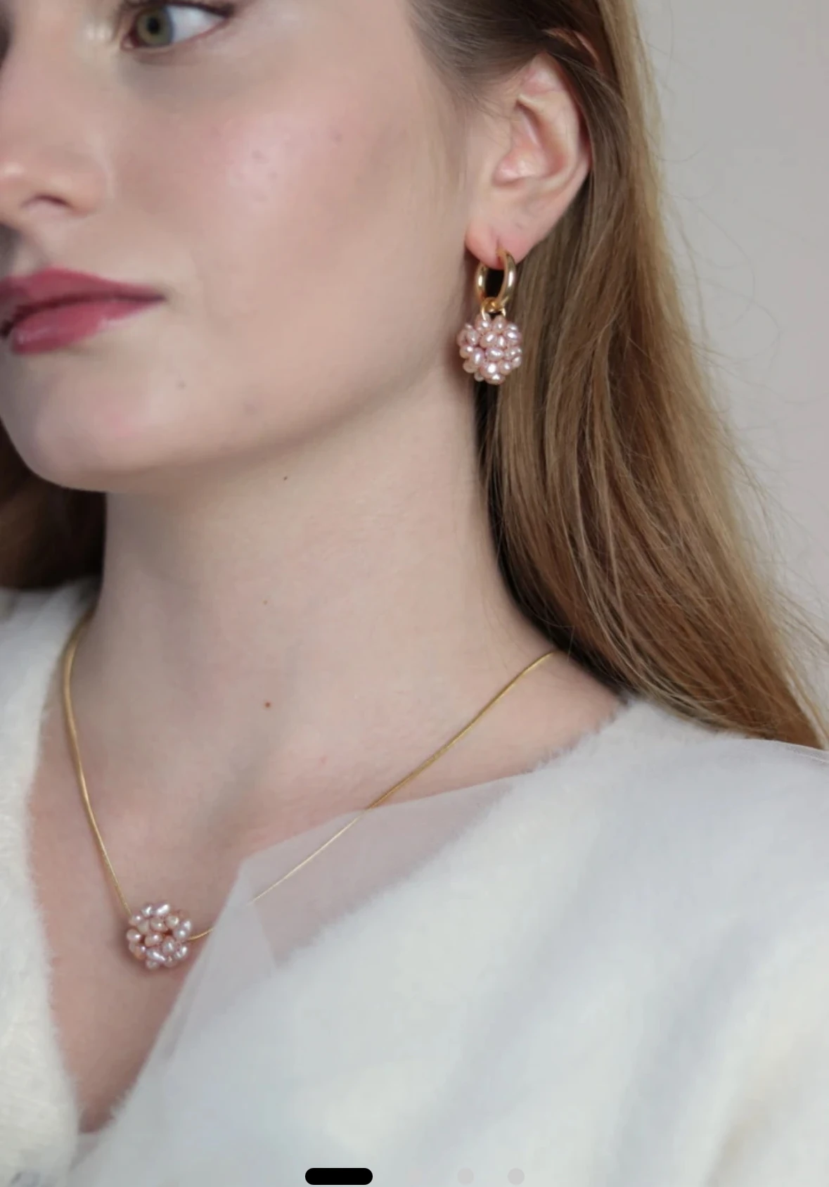 PİNK İSABEL GERÇEK İNCİ KÜPE