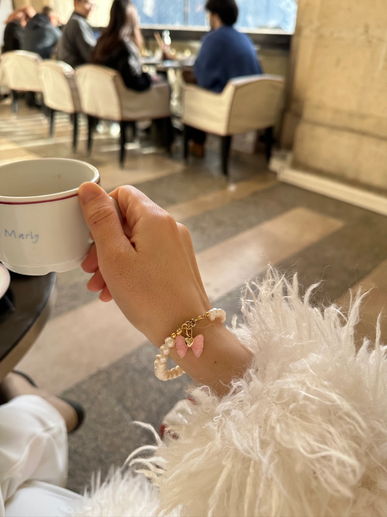 PİNK KURDELE JULİA GERÇEK İNCİ BİLEKLİK