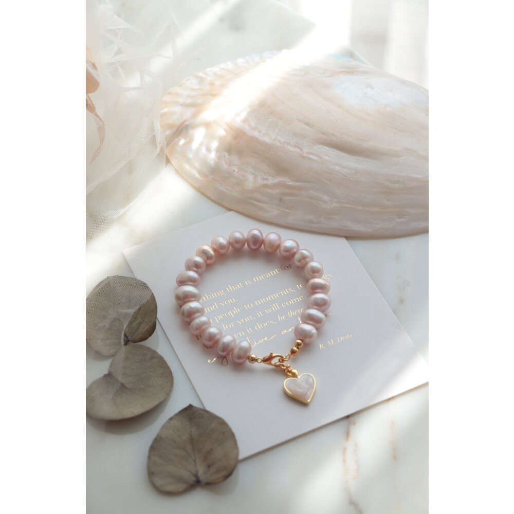 POWDER ANGELINA SILVER REAL PEARL BRACELET