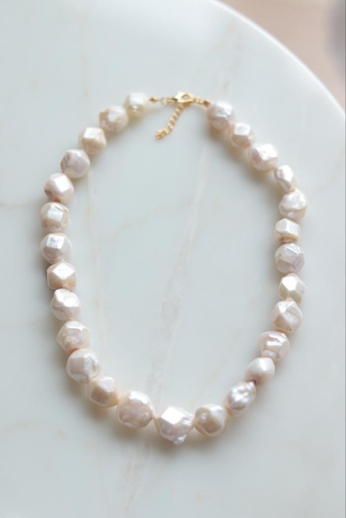 CRYSTAL BAROQUE REAL PEARL SET