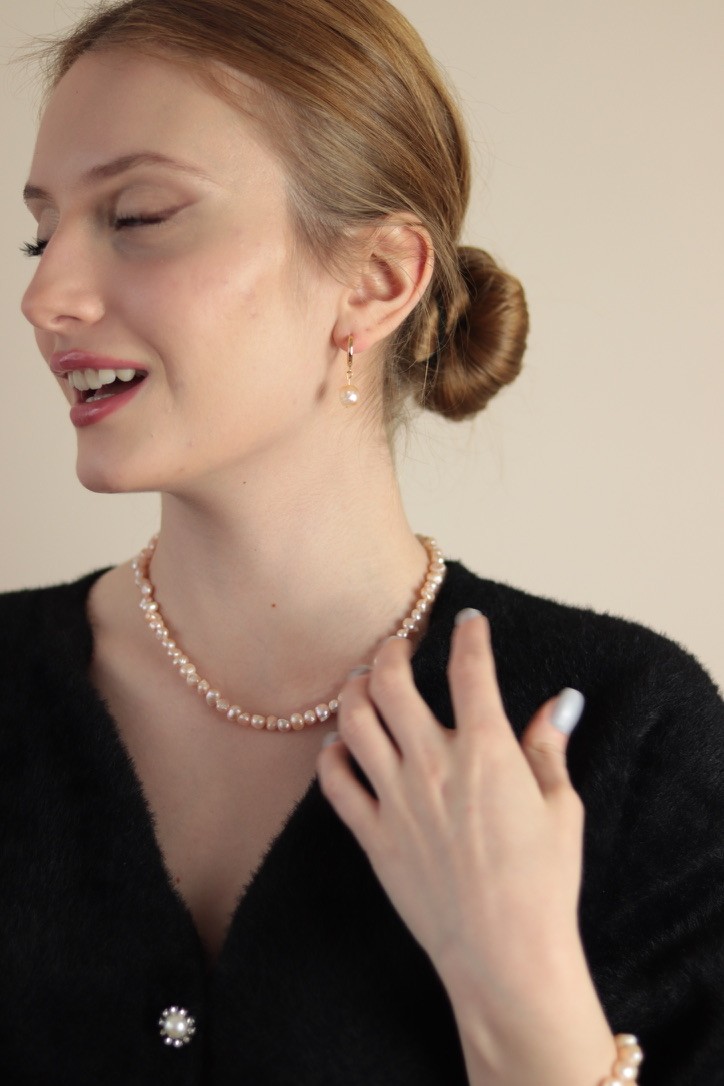 SALMON MARCILLA REAL PEARL NECKLACE