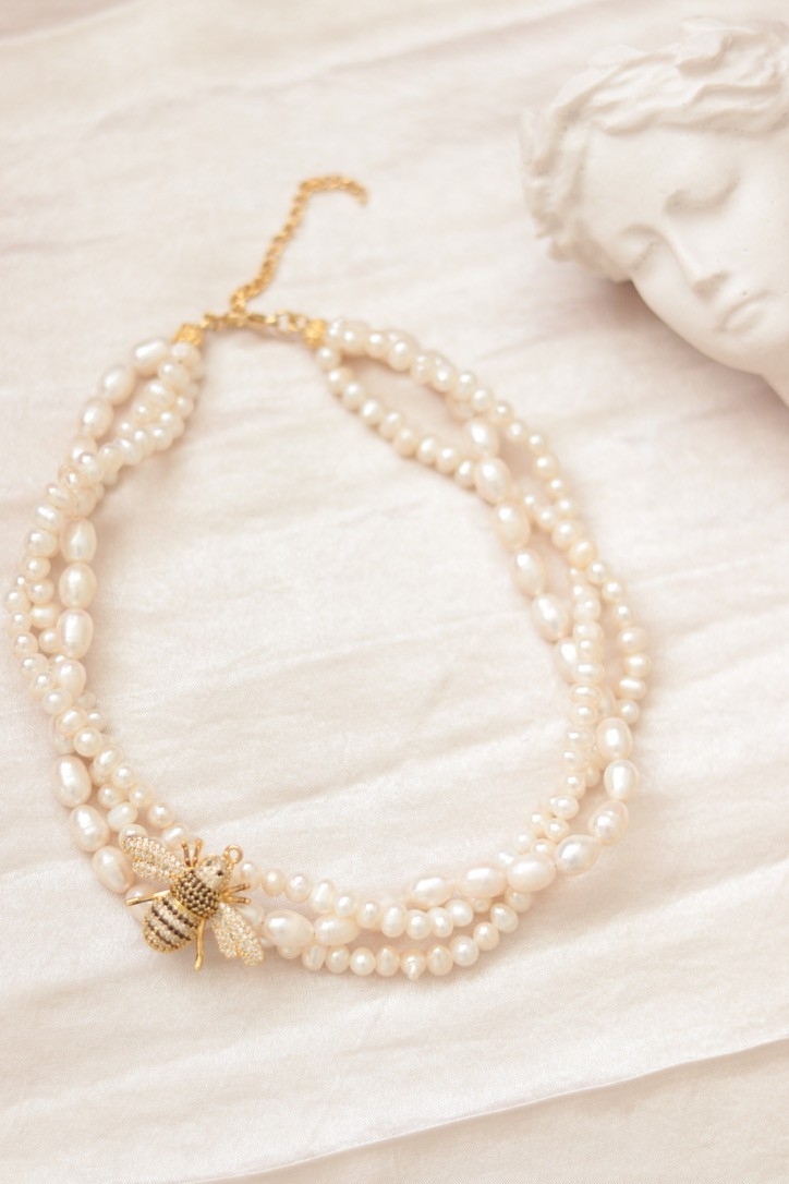 BEE ROZA REAL PEARL NECKLACE