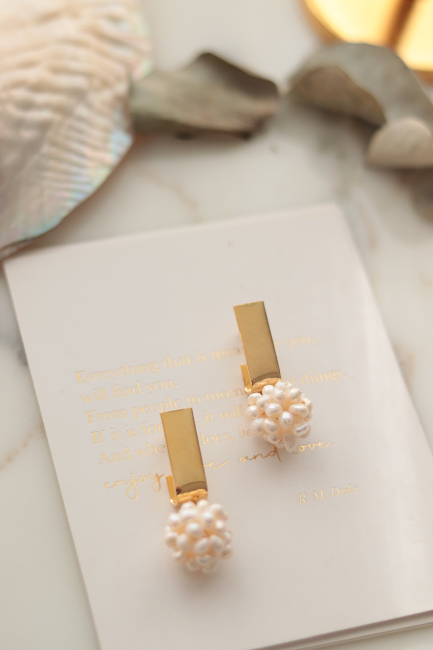 ISABEL NO:4 REAL PEARL EARRINGS