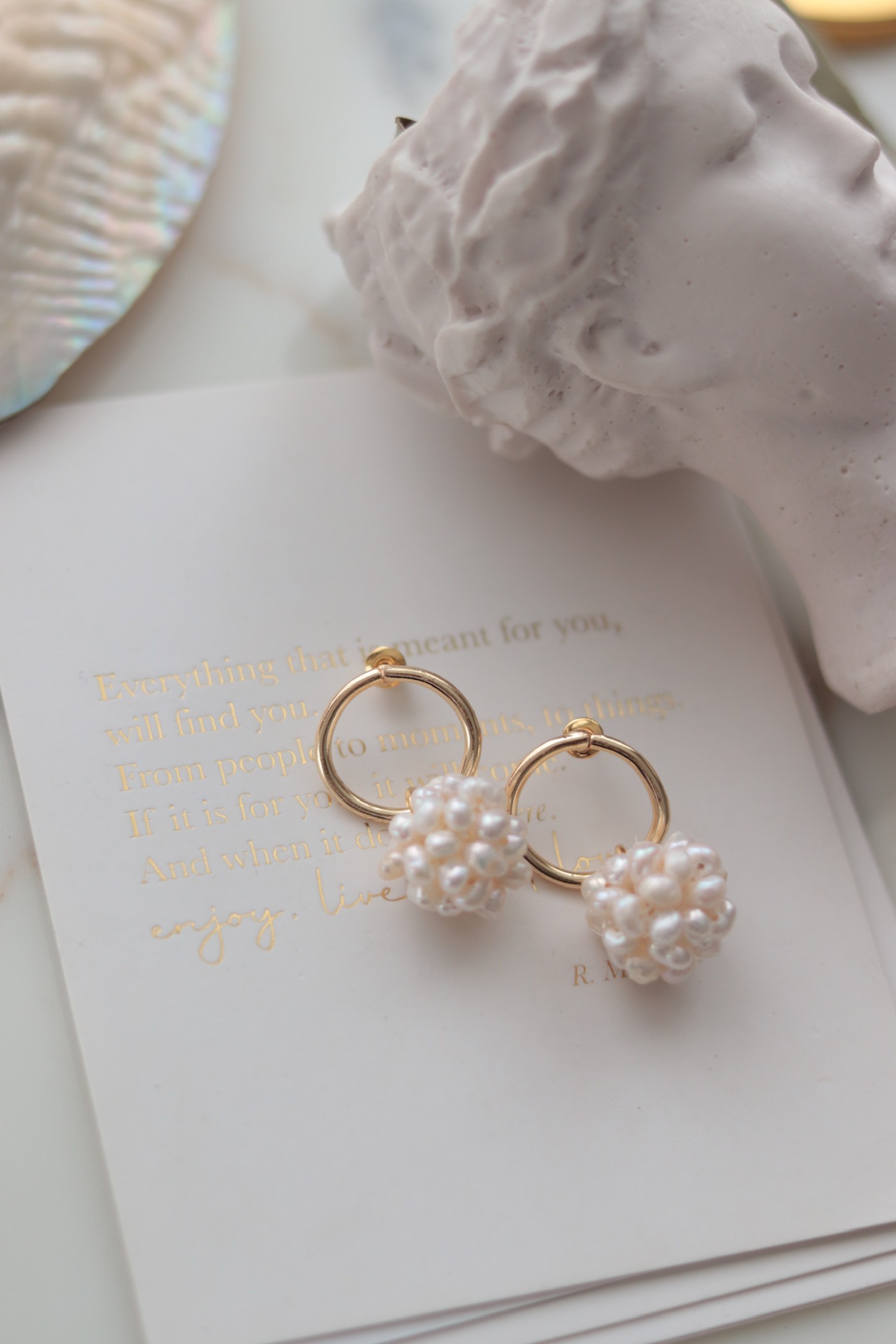 ISABEL NO:2 REAL PEARL EARRINGS