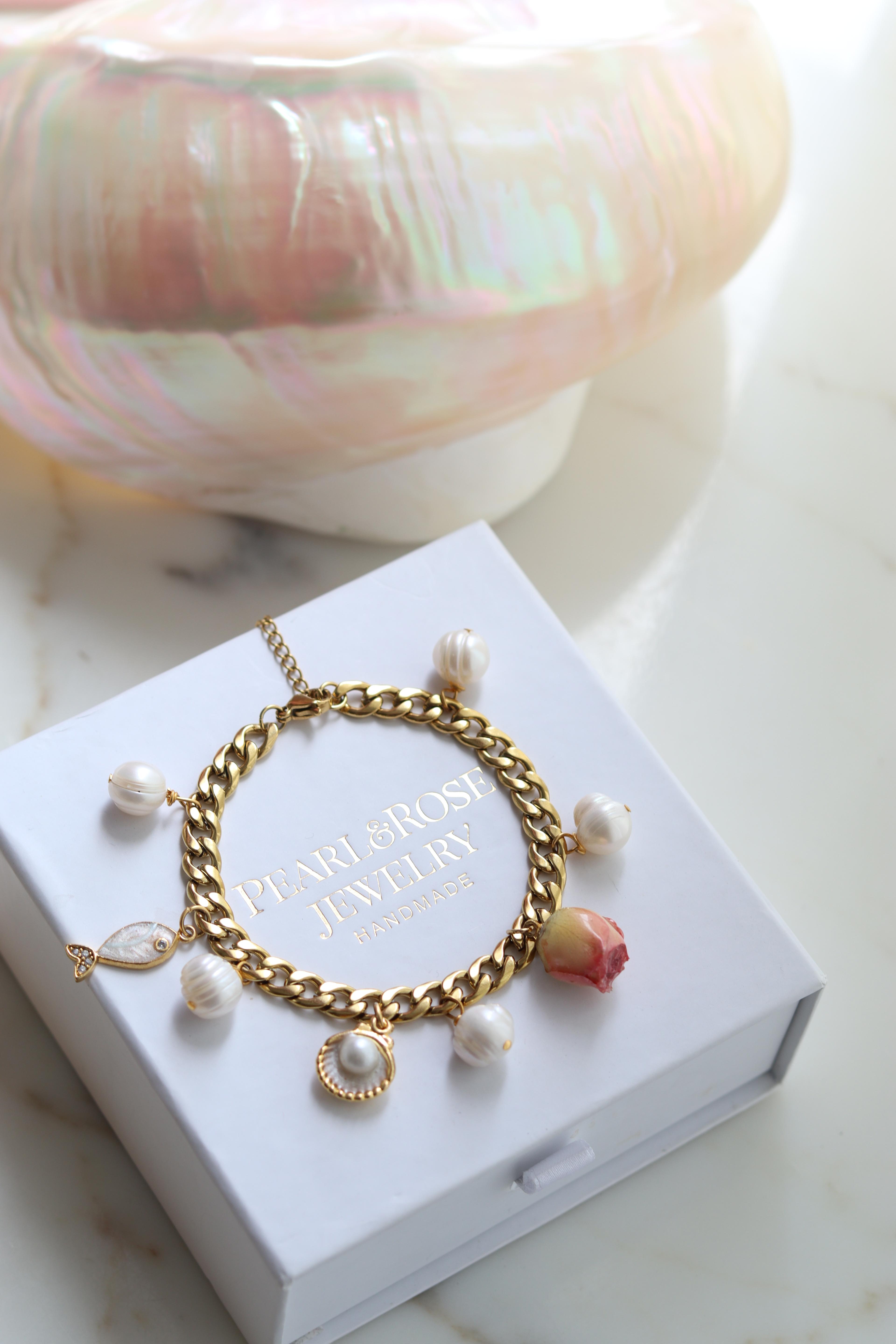 VİCTORİA ROSE CHANEL GERÇEK İNCİ BİLEKLİK