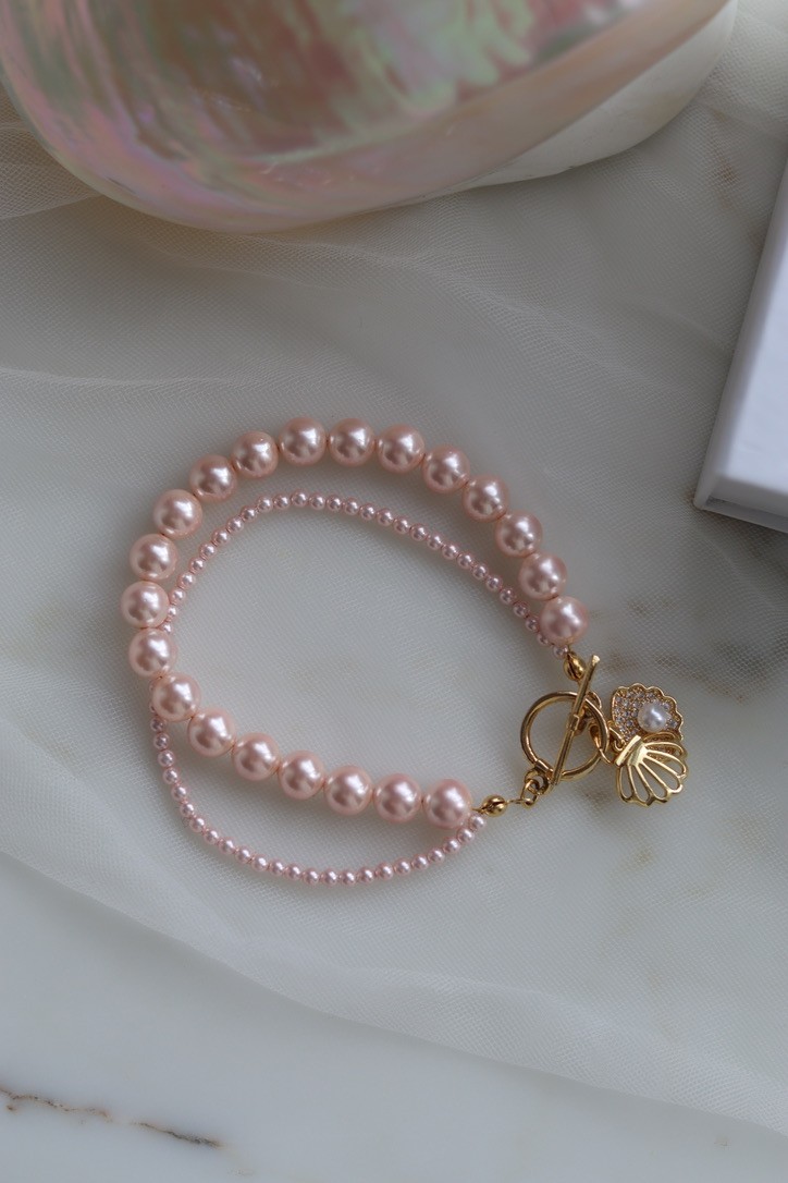 PINK REAL OHRI PEARL BRACELET - NO.1