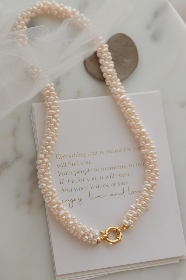 IVY REAL PEARL SILVER NECKLACE