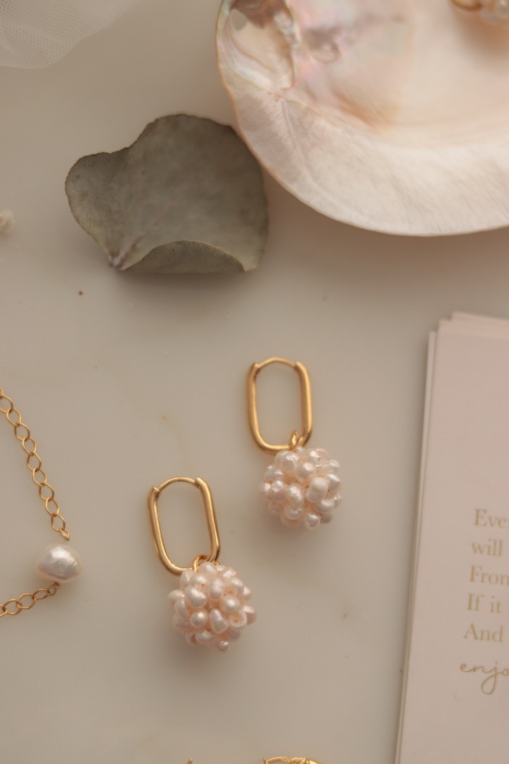 ISABEL NO:6 REAL PEARL EARRINGS