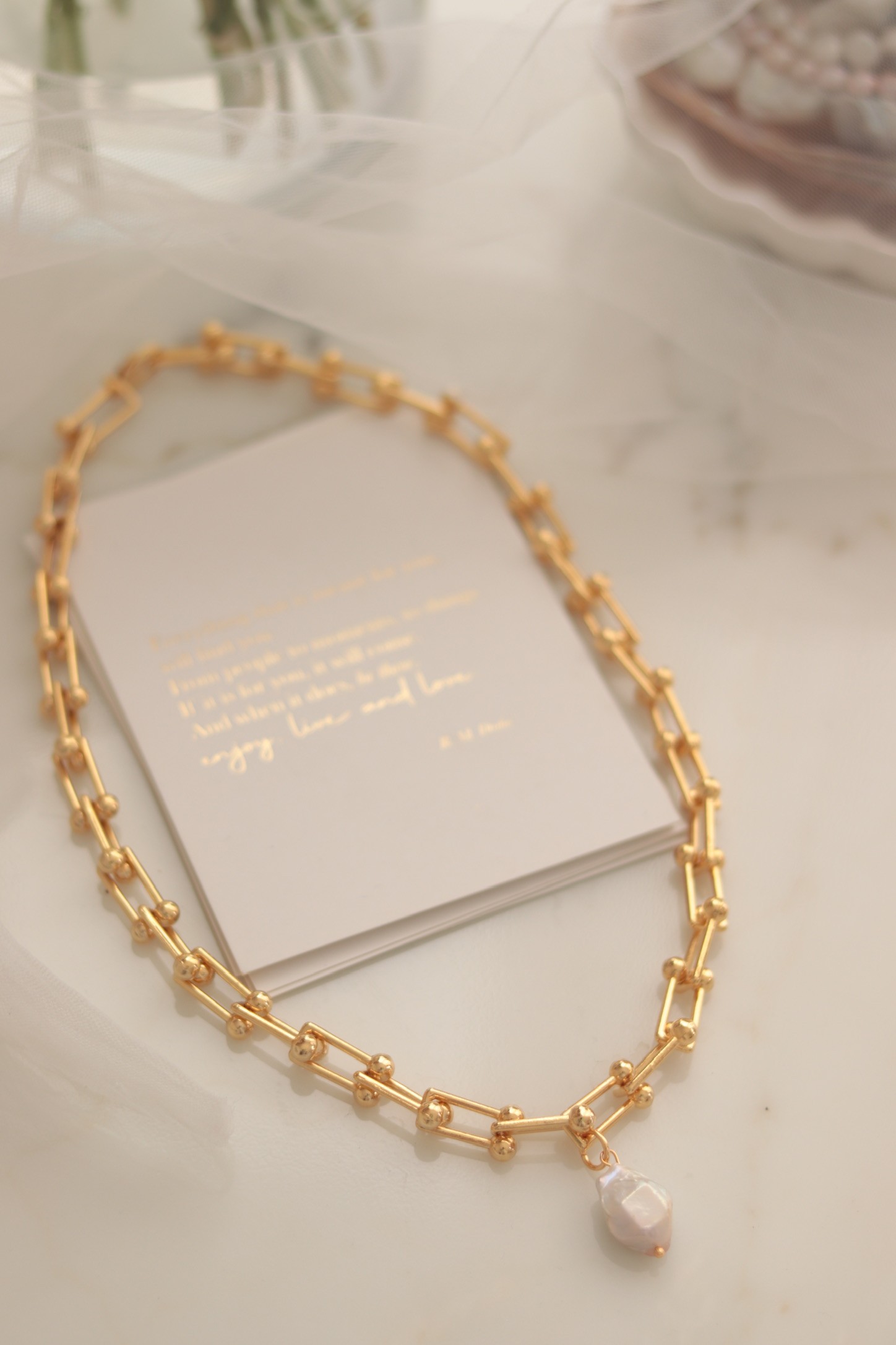 TIFFANY REAL PEARL NECKLACE