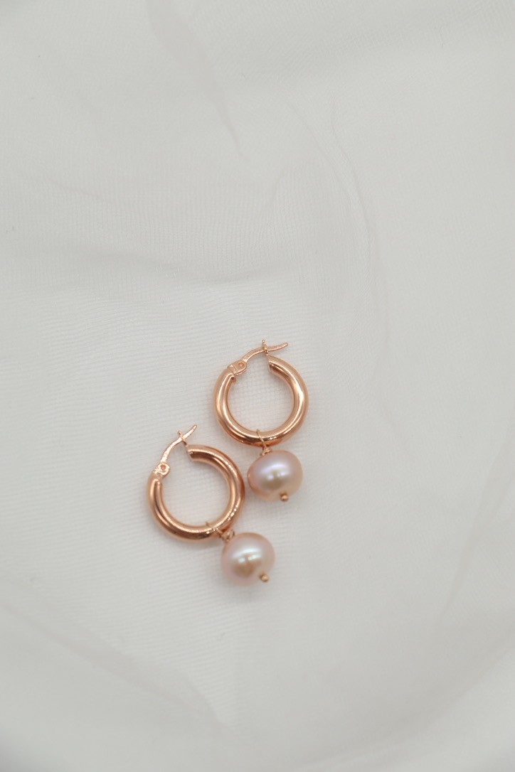 EMILIA REAL PEARL SILVER EARRINGS