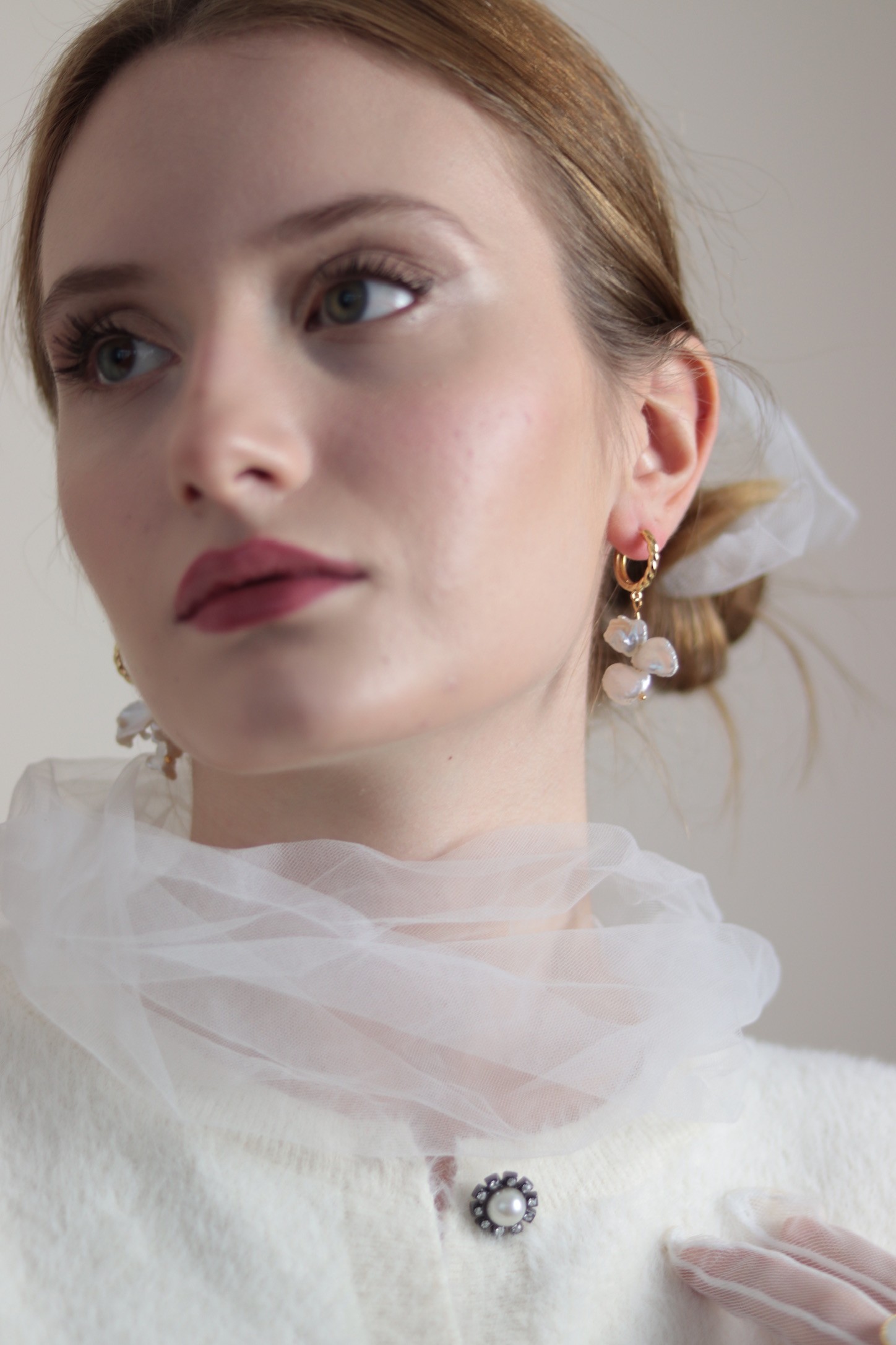 BRIDE NO:1 REAL PEARL EARRINGS