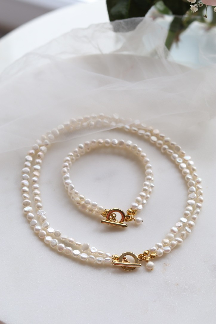 ELIZABETH REAL PEARL SET OF 2