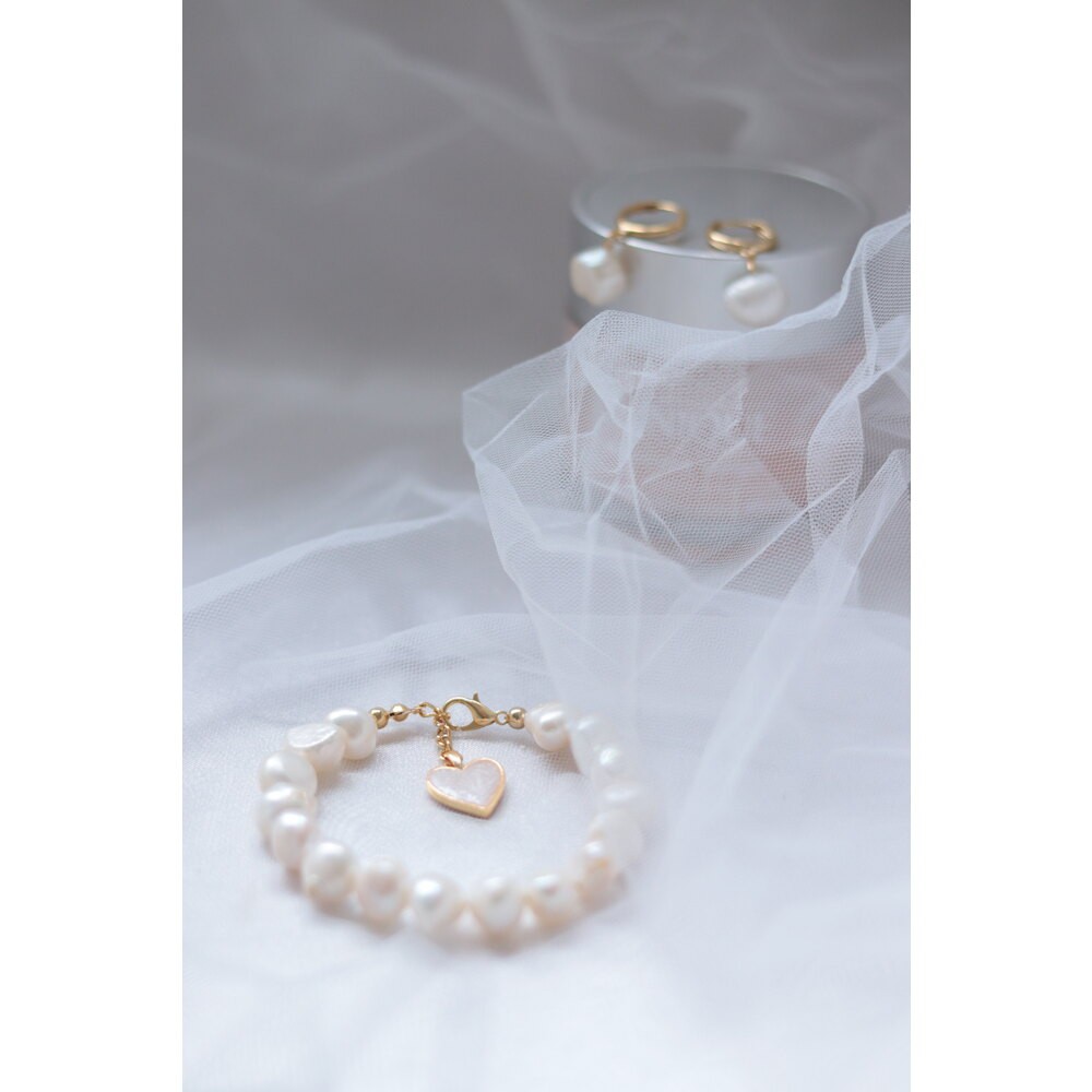 WHITE DIANA REAL PEARL SET OF 2