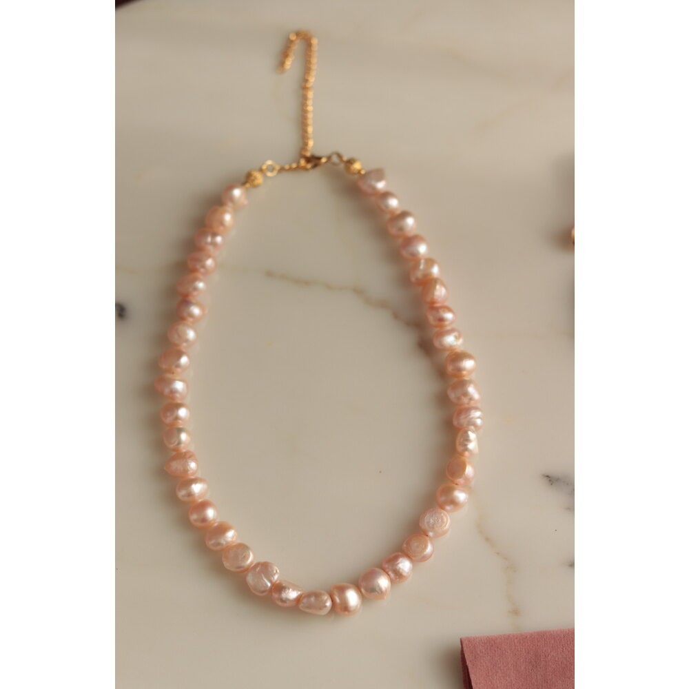 SALMON REAL PEARL SET OF 3