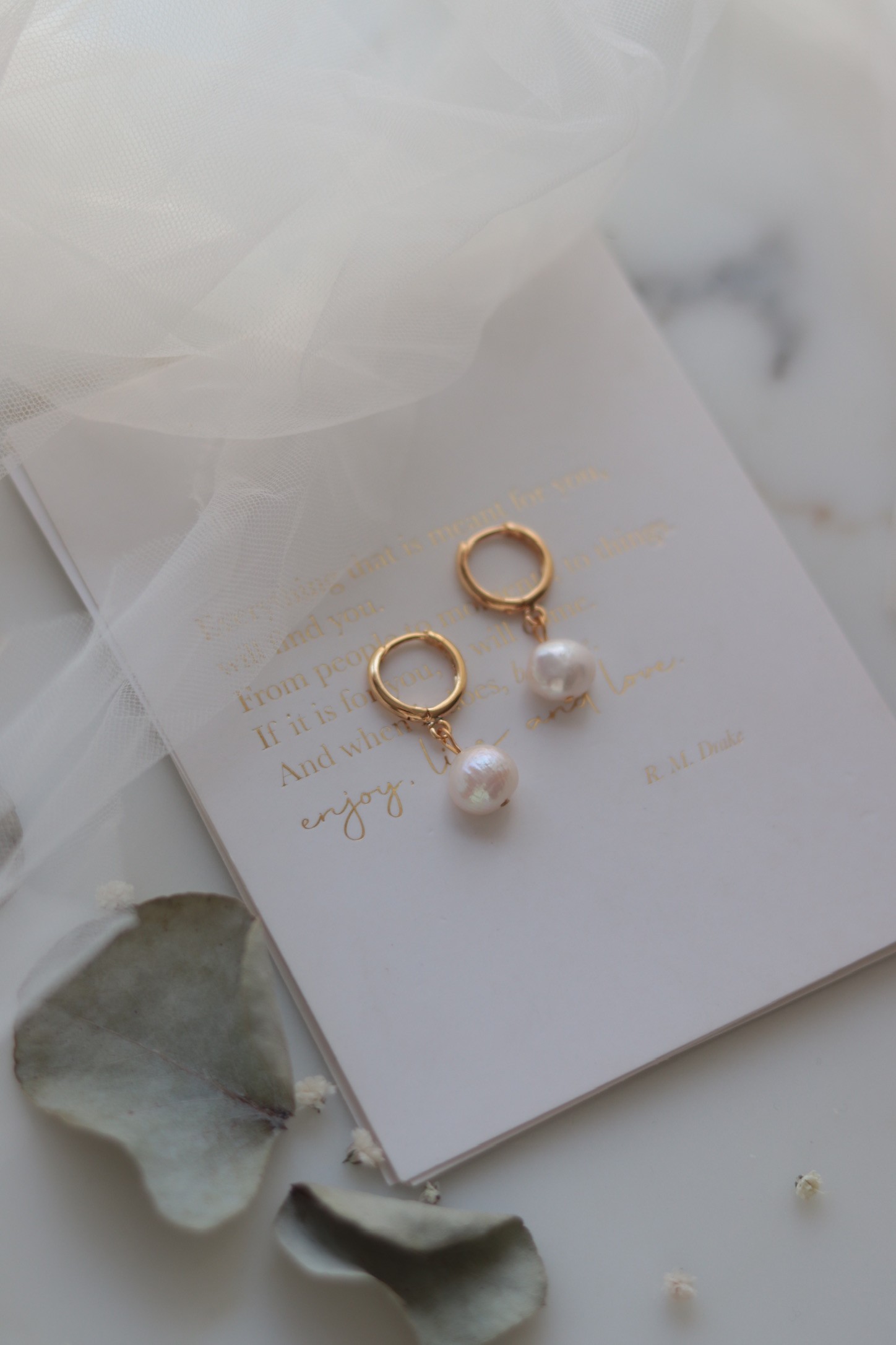 DIANA REAL PEARL EARRINGS