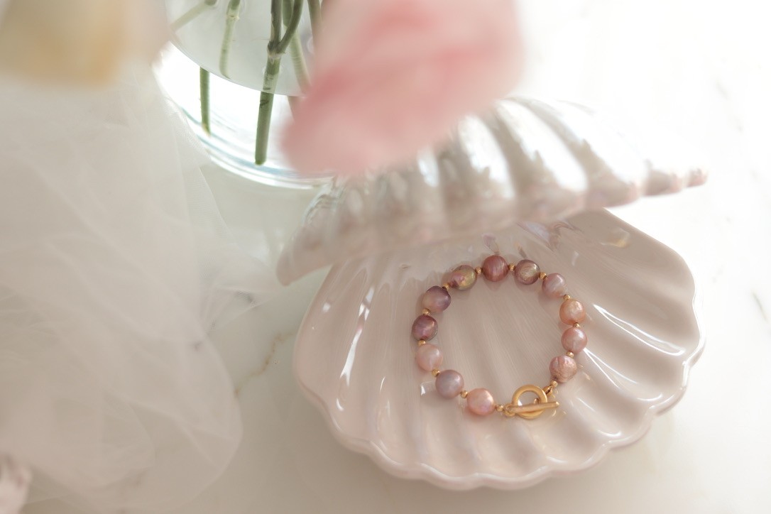 PİNK NO:1 REAL PEARL BRACELET