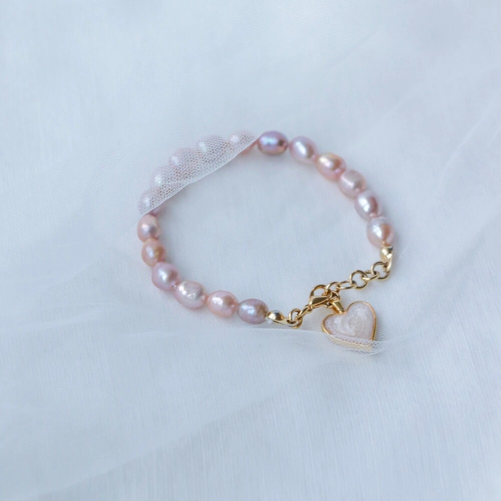 PINK REAL PEARL MOTHER BABY SET OF 3