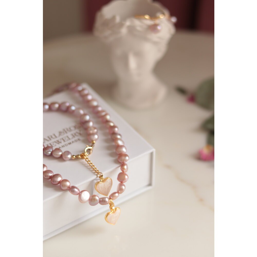 LİLAC DİANA REAL PEARL SET