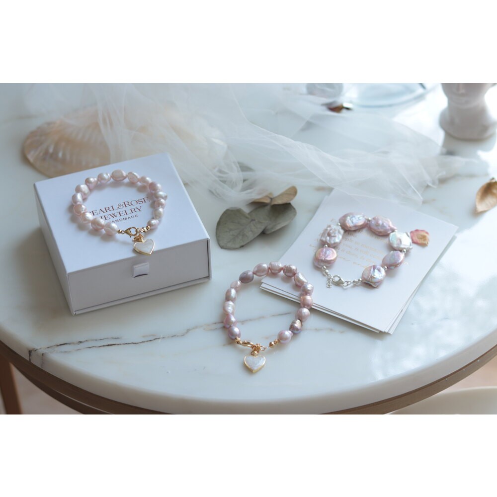 JASMINE POWDER REAL PEARL BRACELET