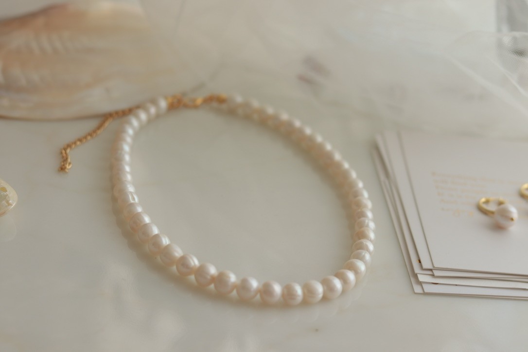 ROSE ALFABET BRIDE REAL PEARL SET OF 3