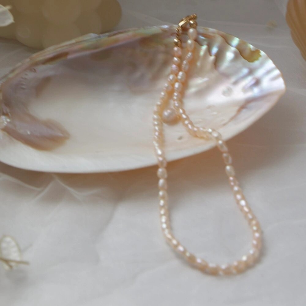 PINK NAIF REAL PEARL NECKLACE