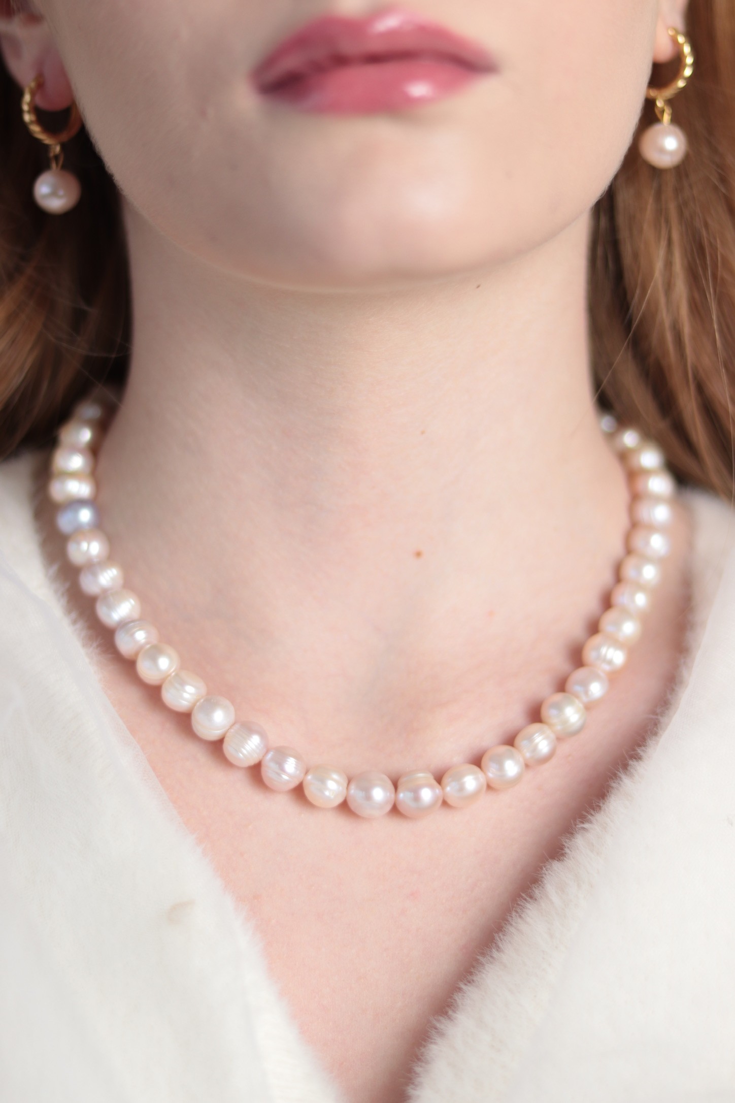 PİNK VİCTORİA REAL PEARL NECKLACE