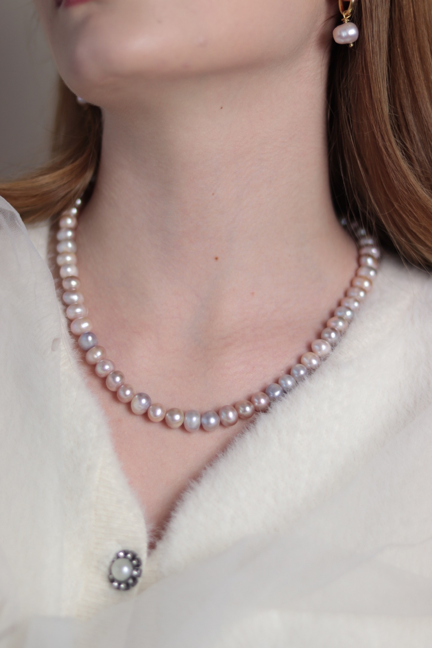 POWDER ANGELINA REAL PEARL NECKLACE