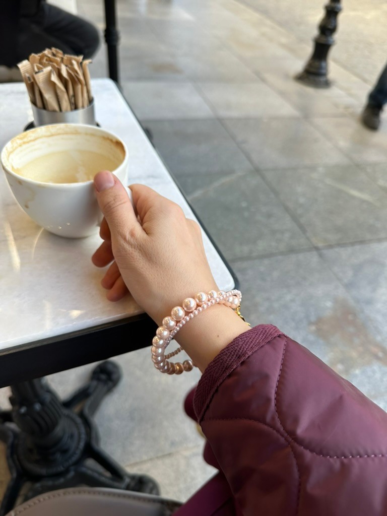 PİNK REAL OHRİ PEARL BRACELET