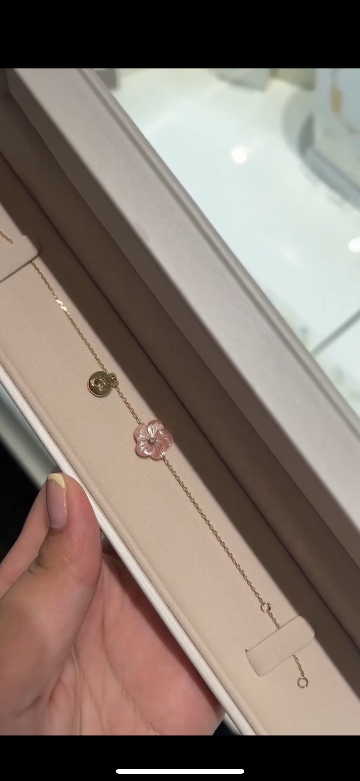 CHARLOTTE NO.2 GERÇEK SEDEF BİLEKLİK - Pembe Sedef