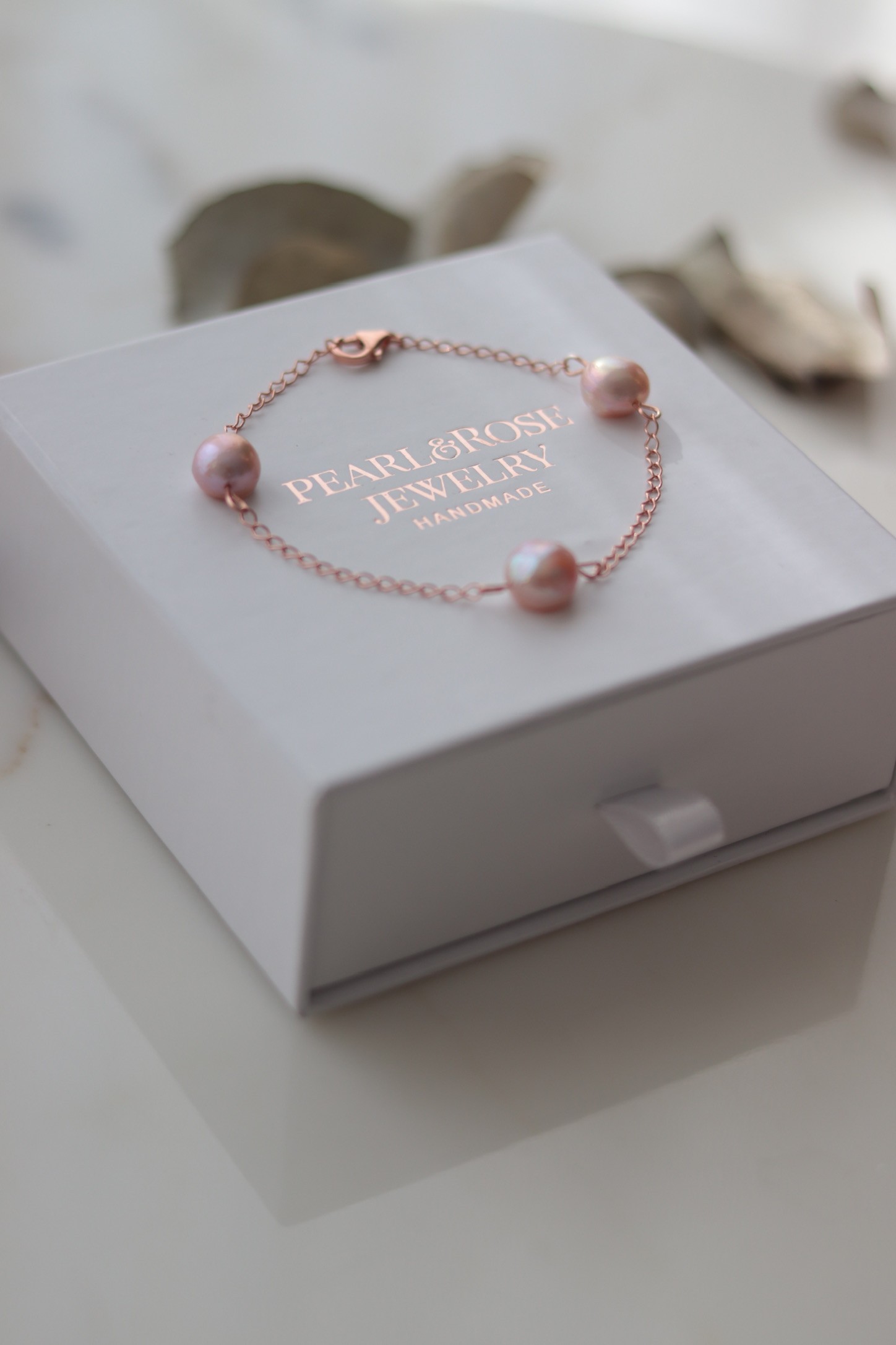 MELINA ROSE SILVER REAL PEARL BRACELET