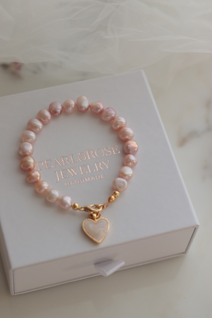 SALMON DIANA REAL PEARL BRACELET