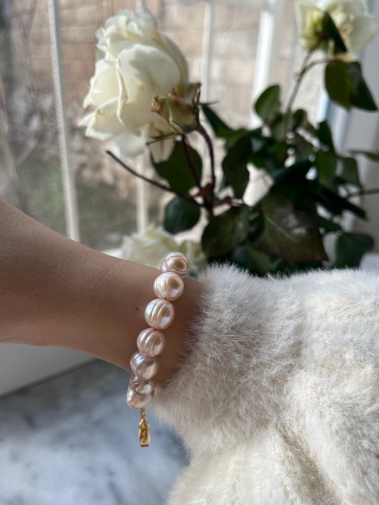 PİNK VİCTORİA REAL PEARL BRACELET