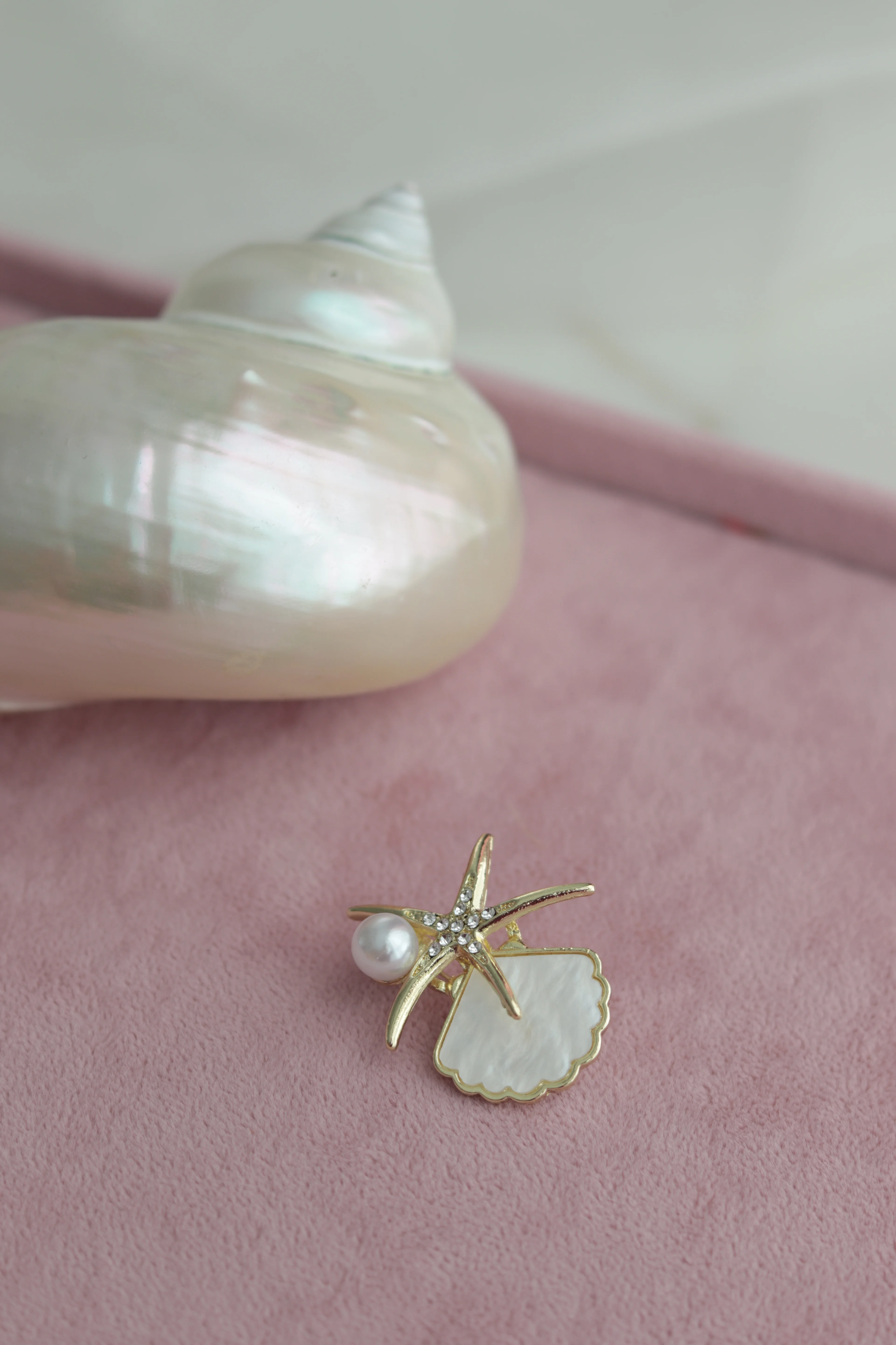 VELVET SEDEF BROŞ SERİSİ - DENİZ YILDIZI