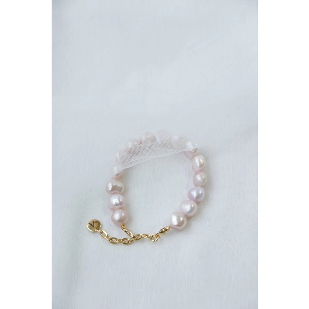 PINK REAL PEARL BRACELET