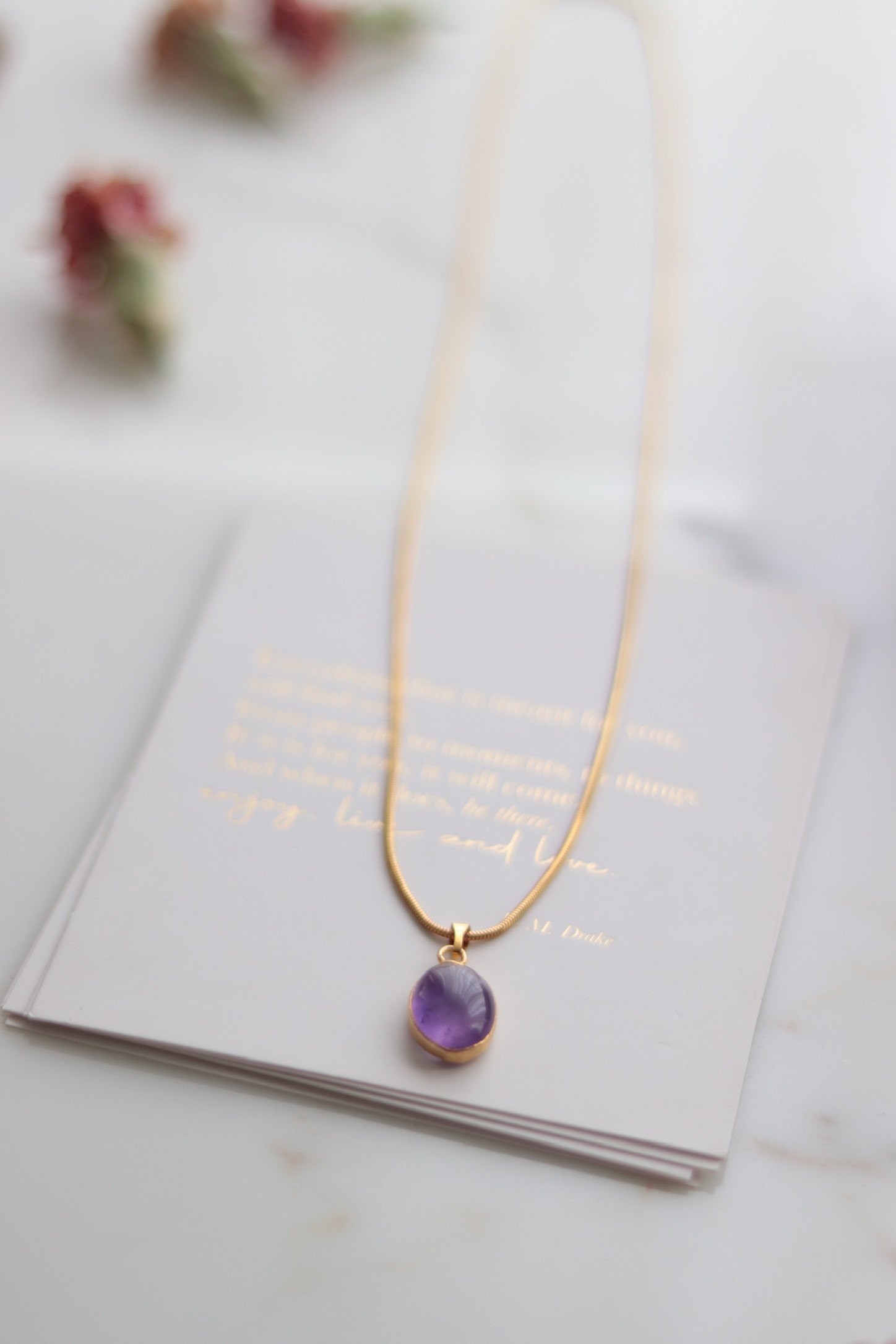 AMETHYST SILVER NECKLACE