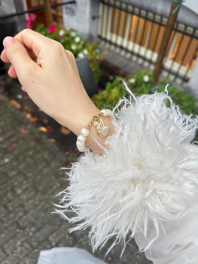 SHİNE KUĞU GERÇEK İNCİ BİLEKLİK