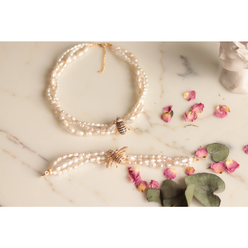 BEE VANESSA REAL PEARL SET