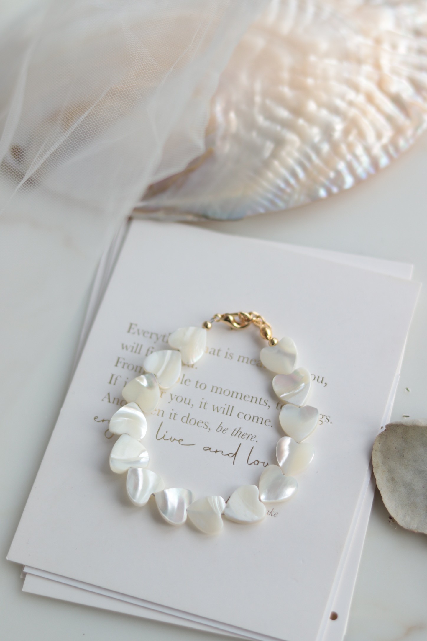 REAL MOTHER OF PEARL LOVE NO:3 BRACELET