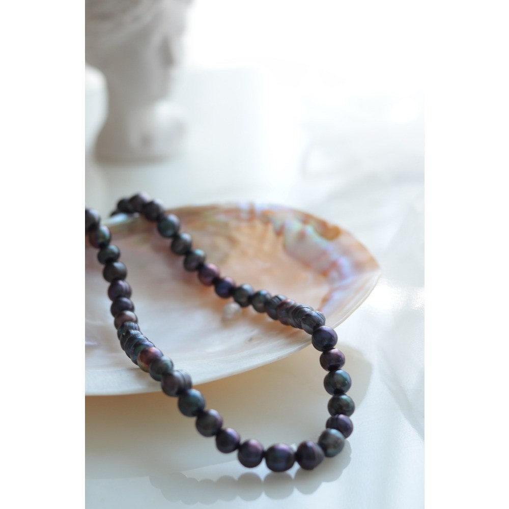 SİYAH VİCTORİA PREMİUM REAL PEARL NECKLACE