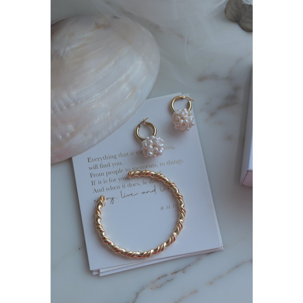 ISABEL REAL PEARL SILVER EARRINGS